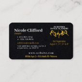 Lux Dance Studio Brass Gold Black Visitekaartjes (Achterkant)