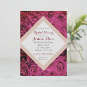 Lux Diamond Vrijgezellenfeest Roze Roses Kaart (Staand voorkant)