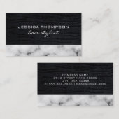 Lux Elegant Velvet en Marble Trim Visitekaartje (Voorkant / Achterkant)