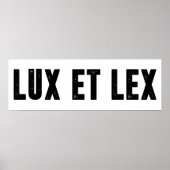 Lux et Lex Poster (Voorkant)