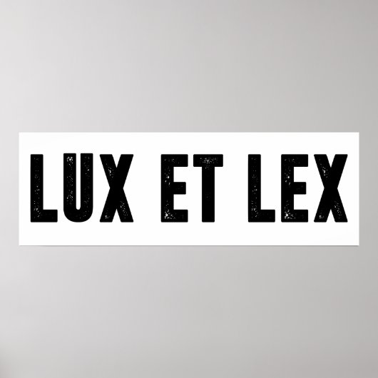 Lux et Lex Poster (Voorkant)