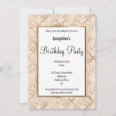 LUX GEOMETRIC CHAMPAGNE BIRTHDAY INVITATIE KAART (Voorkant)
