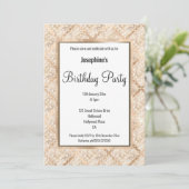 LUX GEOMETRIC CHAMPAGNE BIRTHDAY INVITATIE KAART (Staand voorkant)