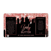 Lux Glitter Black en Roos Gold Body Butter Labels (Voorkant)