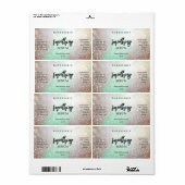 Lux Glitter Mint en Silver Face Serum Labels (Full Sheet)