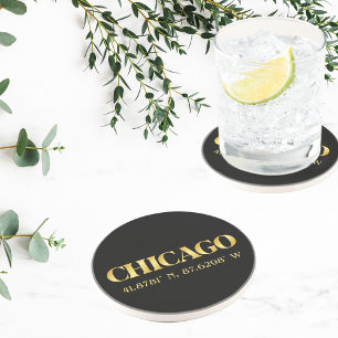 Lux Gold Chicago Breed- en Lengtegraad  Zandsteen Onderzetter