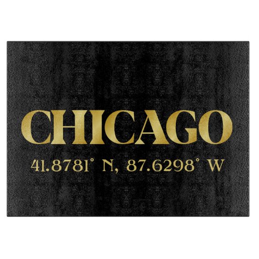 Lux Gold Chicago Latitude & Lengtegraad Snijplank (Voorkant)