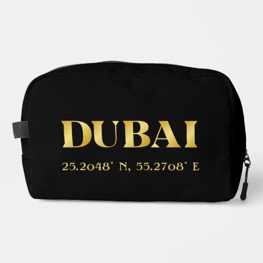 Lux Gold Dubai Latitude & Lengtegraad Toilettasje (Voorkant)