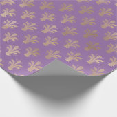 Lux Gold Fleur de Lis en Amethyst Cadeaupapier (Hoek)