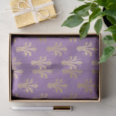 Lux Gold Fleur de Lis en Amethyst Tissuepapier (Geschenk)