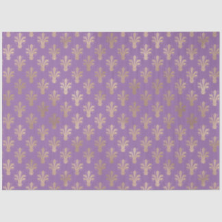 Lux Gold Fleur de Lis en Amethyst Tissuepapier