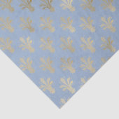 Lux Gold Fleur de Lis en Cerulean Blue Tissuepapier (Detail)