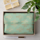 Lux Gold Fleur de Lis en Green Ash Tissuepapier (Geschenk)