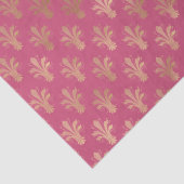 Lux Gold Fleur de Lis en Raspberry Sorbet Tissuepapier (Detail)