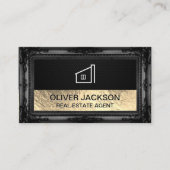 Lux Gold Foil Black Mesh | ANTIEK LIJST Visitekaartje (Voorkant)