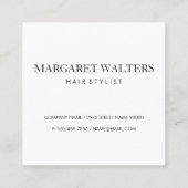 Lux Gold Grunge Monogram Black White Stripes Vierkante Visitekaartje (Achterkant)