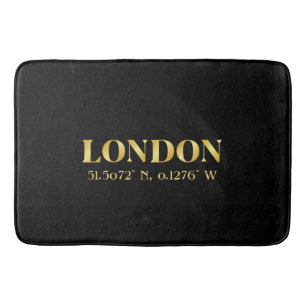 Lux Gold London Latitude & Lengtegraad Badmat