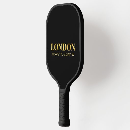 Lux Gold London Latitude & Lengtegraad Pickleball Paddle (Links)