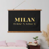 Lux Gold Milaan Breedtegraad & Lengtegraad Hangend Wandkleed (Slaapkamer)