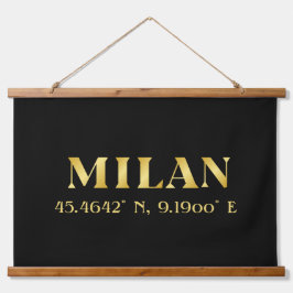 Lux Gold Milan Latitude & Lengtegraad Hangend Wandkleed