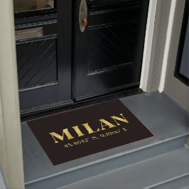 Lux Gold Milan Latitude & Longitude Black Deurmat