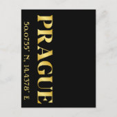 Lux Gold Prague Latitude en lengte Briefkaart (Voorkant)