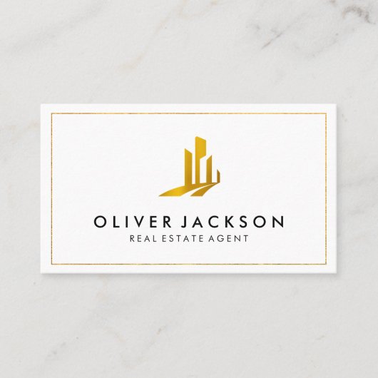 Lux Gold Real Estate Wit Grijs Visitekaartje (Voorkant)