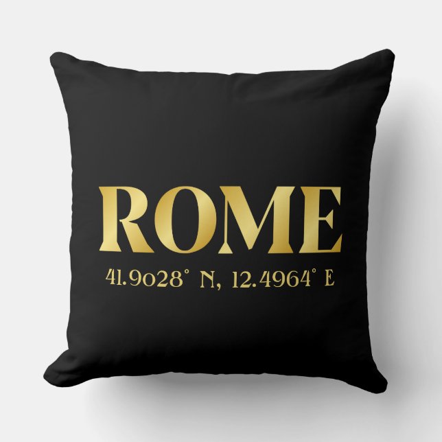 Lux Gold Rome Latitude & lengte Kussen (Voorkant)