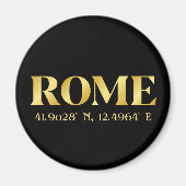 Lux Gold Rome Latitude & lengte Magneet (Voorkant)