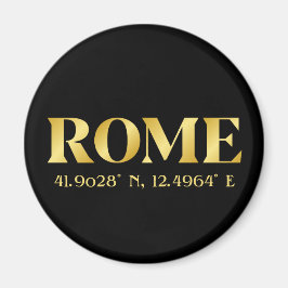 Lux Gold Rome Latitude & lengte Magneet
