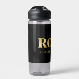 Lux Gold Rome Latitude & lengte Waterfles