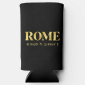 Lux Gold Rome Latitude & Longitude  Seltzer Blikjeskoeler (Voorkant)
