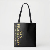 Lux Gold San Francisco Latitude & lengte Tote Bag (Voorkant)