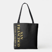 Lux Gold San Francisco Latitude & lengte Tote Bag (Achterkant)