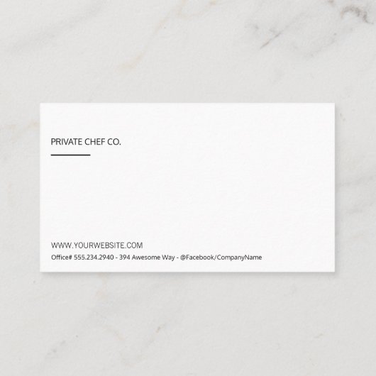 Lux Gold Speck | Executive Chef Visitekaartje (Achterkant)