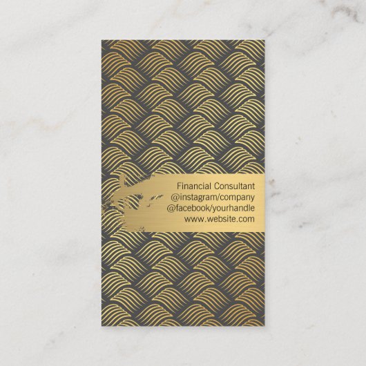 Lux Gold Weave Visitekaartje (Achterkant)