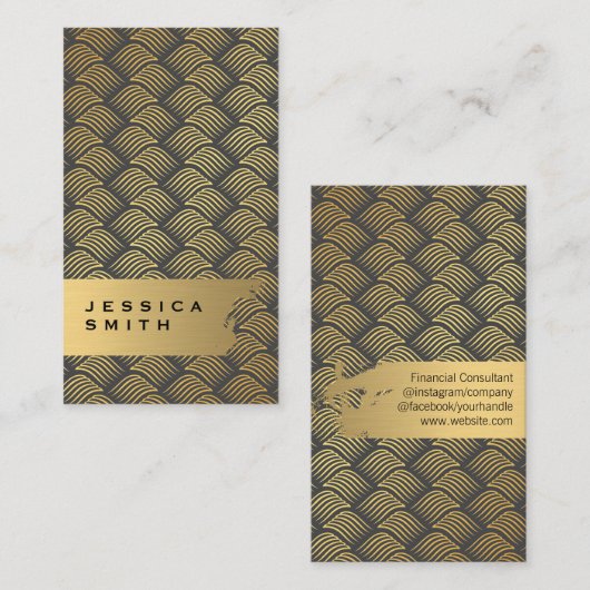 Lux Gold Weave Visitekaartje (Voorkant / Achterkant)