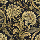 Lux Goud Zwart Barok Damast Zachte Gooi Deken