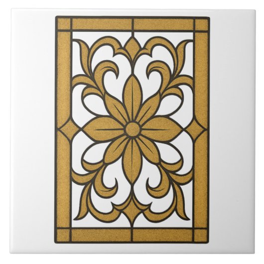 Lux Gouden Mandala Tegeltje (Voorkant)