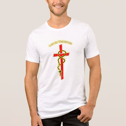 Lux in Tenebris - Rosary 01 Tri-Blend Shirt (Voorkant)