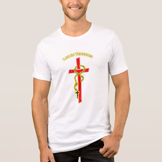 Lux in Tenebris - Rosary 02 Tri-Blend Shirt (Voorkant)