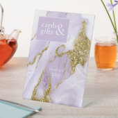 Lux Inkt Lavendel Abstract ID990 Reclamebord Met Voetstuk (Insitu)