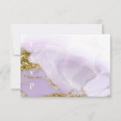 Lux Inkt Lavendel Abstract ID990 RSVP Kaartje (Voorkant)