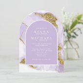 Lux Inkt Lavendel Abstracte Boog ID990 Kaart (Staand voorkant)