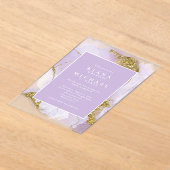 Lux Inktlavendel Abstract ID990 Acryl Uitnodigingen (Laagn)