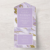 Lux Inktlavendel Abstract ID990 All In One Uitnodiging (Binnen)