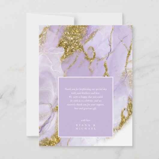 Lux Inktlavendel Abstract ID990 Bedankkaart (Achterkant)