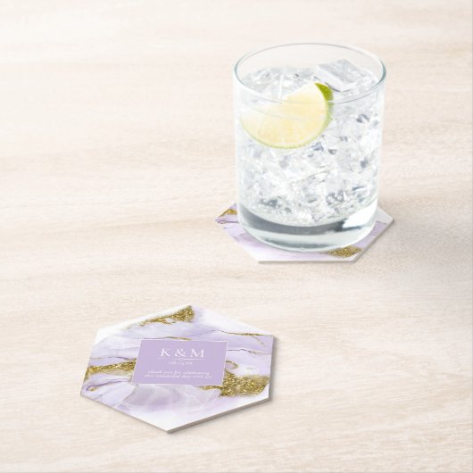 Lux Inktlavendel Abstract ID990 Kartonnen Onderzetters (Insitu)