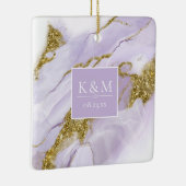 Lux Inktlavendel Abstract ID990 Keramisch Ornament (Rechts)
