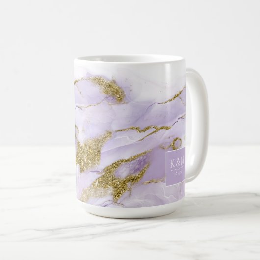 Lux Inktlavendel Abstract ID990 Koffiemok (Voorkant rechts)